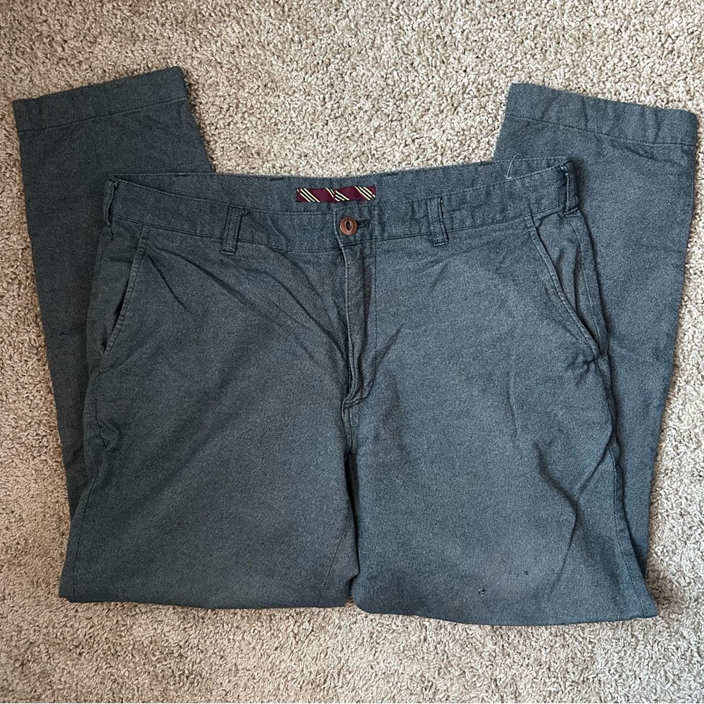 M Brooks Brothers Grey Straight Legs Pants Size 35x30 |C